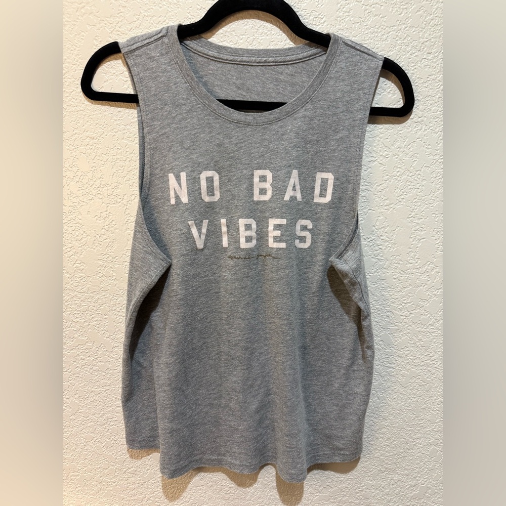 Spiritual Gangster ‘No Bad Vibes' Muscle Tee - Picture 2 of 4